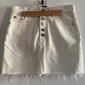 Gap White Denim Skirt